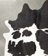Black and White XX-Large Brazilian Cowhide Rug 7'9"H x 6'6"W #B28007 by Hudson Hides