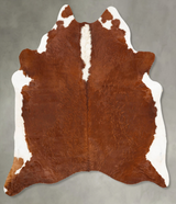 Hereford XX-Large Brazilian Cowhide Rug 7'9"H x 6'9"W #B28017 by Hudson Hides