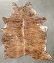 Medium Brindle X-Large Brazilian Cowhide Rug 7'1"H x 5'11"W #B28029 by Hudson Hides