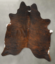 Dark Brindle X-Large Brazilian Cowhide Rug 7'3"H x 6'7"W #B28031 by Hudson Hides