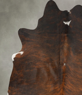 Dark Brindle X-Large Brazilian Cowhide Rug 7'3"H x 6'7"W #B28031 by Hudson Hides