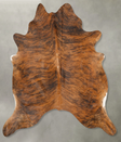 Medium Brindle X-Large Brazilian Cowhide Rug 7'2"H x 6'9"W #B28040 by Hudson Hides
