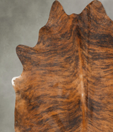Medium Brindle X-Large Brazilian Cowhide Rug 7'2"H x 6'9"W #B28040 by Hudson Hides