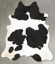 Black and White XX-Large Brazilian Cowhide Rug 8'0"H x 6'11"W #B28052 by Hudson Hides