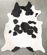 Black and White XX-Large Brazilian Cowhide Rug 8'3"H x 7'0"W #B28063 by Hudson Hides