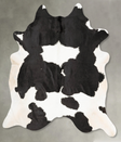 Black and White XX-Large Brazilian Cowhide Rug 8'6"H x 7'4"W #B28064 by Hudson Hides