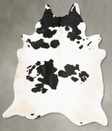 Black and White XX-Large Brazilian Cowhide Rug 8'3"H x 7'2"W #B28067 by Hudson Hides