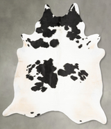 Black and White XX-Large Brazilian Cowhide Rug 8'3"H x 7'2"W #B28067 by Hudson Hides