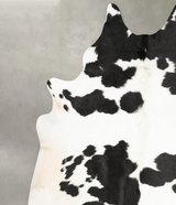 Black and White XX-Large Brazilian Cowhide Rug 8'3"H x 7'2"W #B28067 by Hudson Hides