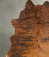 Medium Brindle X-Large Brazilian Cowhide Rug 7'7"H x 6'5"W #B28073 by Hudson Hides