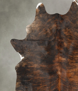 Dark Brindle X-Large Brazilian Cowhide Rug 7'9"H x 6'2"W #B28090 by Hudson Hides