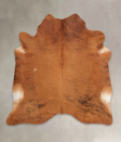 Medium Brindle X-Large Brazilian Cowhide Rug 7'0"H x 6'6"W #B2810 by Hudson Hides
