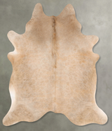 Champagne X-Large Brazilian Cowhide Rug 7'9"H x 6'4"W #B28117 by Hudson Hides