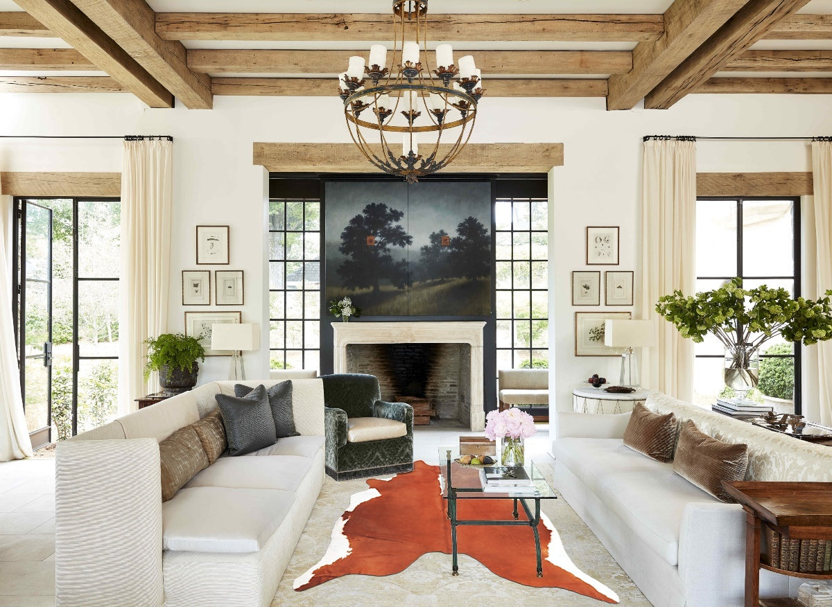 Hereford XX-Large Brazilian Cowhide Rug 7'8"H x 7'2"W #B2811 by Hudson Hides