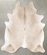 Champagne X-Large Brazilian Cowhide Rug 7'9"H x 6'4"W #B28138 by Hudson Hides