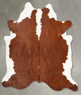 Hereford X-Large Brazilian Cowhide Rug 7'3"H x 6'7"W #B28142 by Hudson Hides