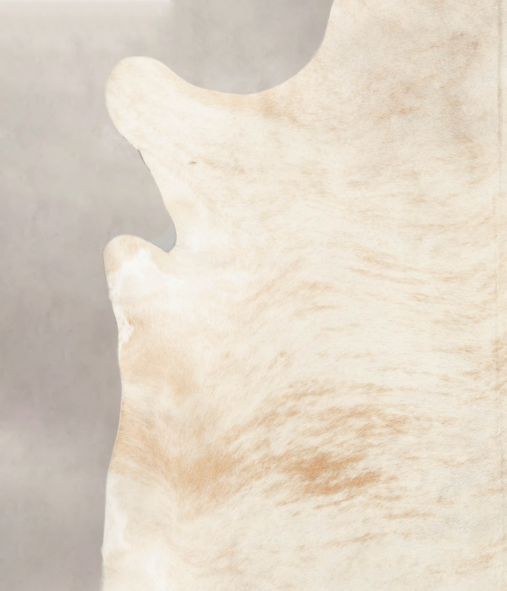 Beige XX-Large Brazilian Cowhide Rug 7'7"H x 6'11"W #B2817 by Hudson Hides