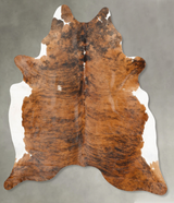 Medium Brindle XX-Large Brazilian Cowhide Rug 8'3"H x 6'6"W #B28173 by Hudson Hides