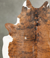 Medium Brindle XX-Large Brazilian Cowhide Rug 8'3"H x 6'6"W #B28173 by Hudson Hides