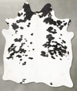 Black and White X-Large Brazilian Cowhide Rug 7'7"H x 6'5"W #B28180 by Hudson Hides