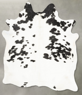 Black and White X-Large Brazilian Cowhide Rug 7'7"H x 6'5"W #B28180 by Hudson Hides