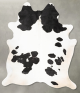 Black and White X-Large Brazilian Cowhide Rug 7'6"H x 6'3"W #B28181 by Hudson Hides
