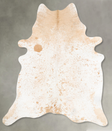 Beige and White XX-Large Brazilian Cowhide Rug 8'9"H x 7'6"W #B28185 by Hudson Hides