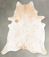 Beige and White XX-Large Brazilian Cowhide Rug 8'9"H x 7'6"W #B28185 by Hudson Hides