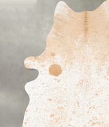 Beige and White XX-Large Brazilian Cowhide Rug 8'9"H x 7'6"W #B28185 by Hudson Hides