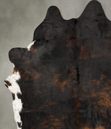 Dark Brindle XX-Large Brazilian Cowhide Rug 8'2"H x 6'11"W #B28188 by Hudson Hides