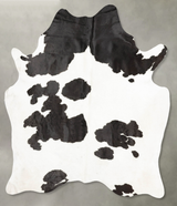 Black and White XX-Large Brazilian Cowhide Rug 7'10"H x 6'7"W #B28201 by Hudson Hides