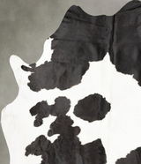 Black and White XX-Large Brazilian Cowhide Rug 7'10"H x 6'7"W #B28201 by Hudson Hides