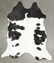 Black and White XX-Large Brazilian Cowhide Rug 7'7"H x 6'8"W #B28203 by Hudson Hides