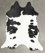 Black and White XX-Large Brazilian Cowhide Rug 7'7"H x 6'8"W #B28203 by Hudson Hides