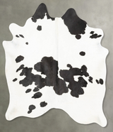 Black and White X-Large Brazilian Cowhide Rug 7'5"H x 6'0"W #B28204 by Hudson Hides