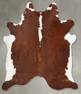 Hereford XX-Large Brazilian Cowhide Rug 7'10"H x 6'11"W #B28205 by Hudson Hides