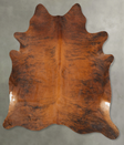 Medium Brindle XX-Large Brazilian Cowhide Rug 7'10"H x 7'1"W #B28207 by Hudson Hides