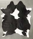 Black and White X-Large Brazilian Cowhide Rug 7'5"H x 6'0"W #B28214 by Hudson Hides
