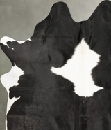 Black and White X-Large Brazilian Cowhide Rug 7'5"H x 6'0"W #B28214 by Hudson Hides