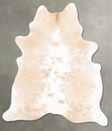 Beige and White XX-Large Brazilian Cowhide Rug 8'2"H x 6'6"W #B28218 by Hudson Hides