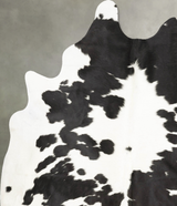 Black and White X-Large Brazilian Cowhide Rug 7'7"H x 6'6"W #B28220 by Hudson Hides