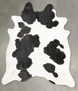 Black and White XX-Large Brazilian Cowhide Rug 7'6"H x 6'9"W #B28221 by Hudson Hides