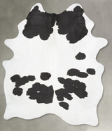 Black and White X-Large Brazilian Cowhide Rug 7'8"H x 5'8"W #B28222 by Hudson Hides