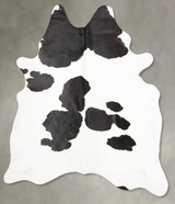 Black and White XX-Large Brazilian Cowhide Rug 8'2"H x 6'7"W #B28223 by Hudson Hides