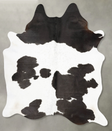Black and White X-Large Brazilian Cowhide Rug 7'8"H x 6'4"W #B28224 by Hudson Hides