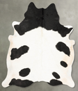 Black and White XX-Large Brazilian Cowhide Rug 7'8"H x 6'7"W #B28229 by Hudson Hides