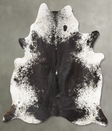 Salt and Pepper Black XX-Large Brazilian Cowhide Rug 7'8"H x 6'10"W #B28231 by Hudson Hides