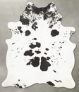 Salt and Pepper Black X-Large Brazilian Cowhide Rug 7'8"H x 5'8"W #B28233 by Hudson Hides