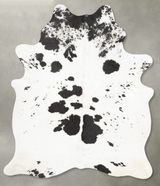Salt and Pepper Black X-Large Brazilian Cowhide Rug 7'8"H x 5'8"W #B28233 by Hudson Hides