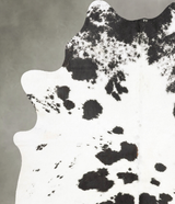 Salt and Pepper Black X-Large Brazilian Cowhide Rug 7'8"H x 5'8"W #B28233 by Hudson Hides